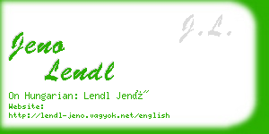 jeno lendl business card